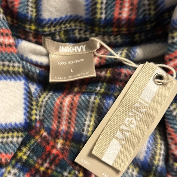 Ink & Ivy Plaid Microfleece Sleep Shirt - Picture 8 of 8